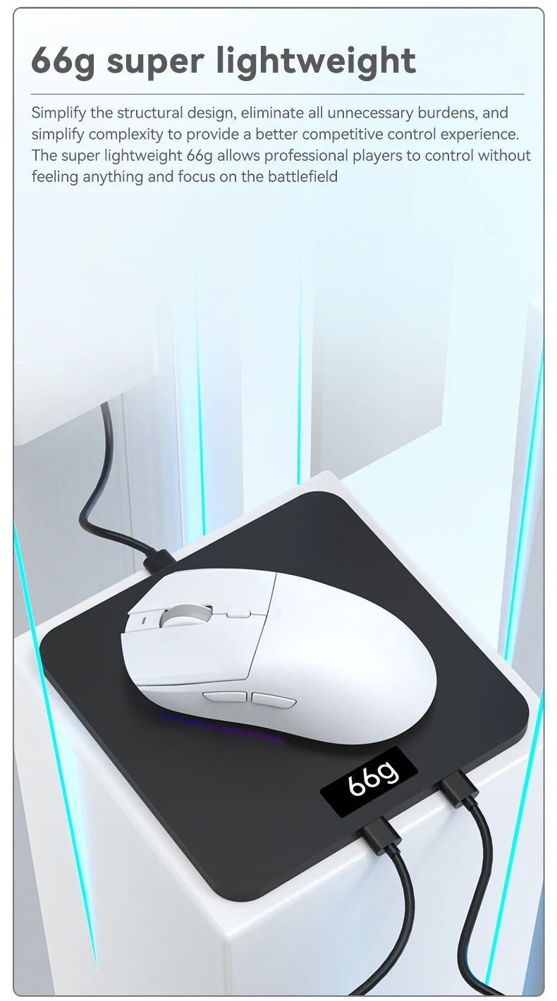 AJ139-V2-MC Tri-mode Wired/2.4GHz /BT Wireless Gaming Mouse with Dock PAW3311 Gaming Chipset 12000DPI Max