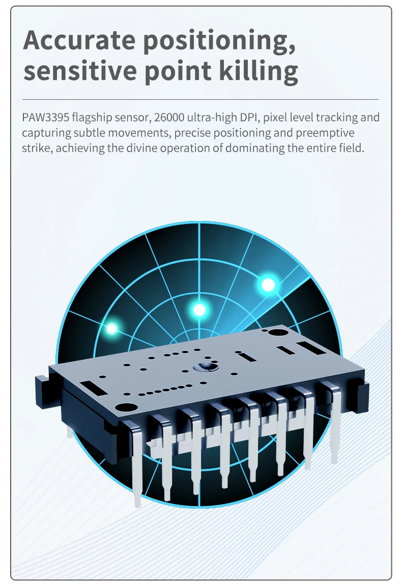 AJ139-V2-MC Tri-mode Wired/2.4GHz /BT Wireless Gaming Mouse with Dock PAW3311 Gaming Chipset 12000DPI Max